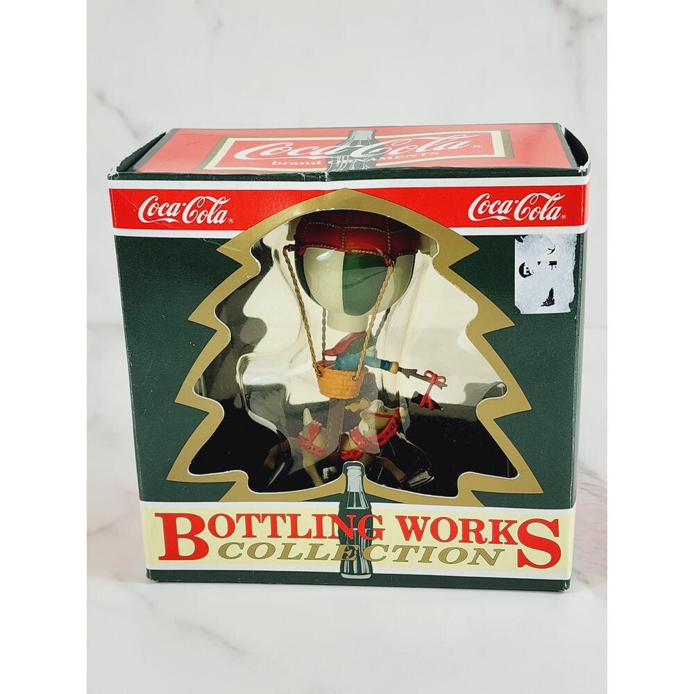 Coca Cola Ornament North Pole Flying School 1995 Christmas Holidays New Box Vtg